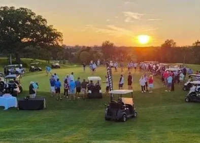 Golfers on a golf course